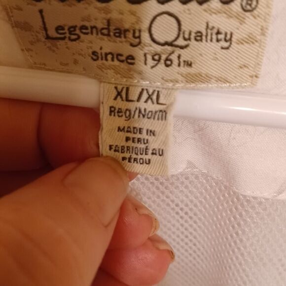 Cabela's mens White Button Down Sword Fish Shirt Pockets size XL - Picture 4 of 10